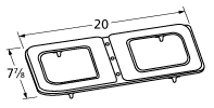 20" x 7-7/8" Figure 8 Stainless Steel Burner