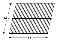14-1/2" x 22" Chrome Steel Wire Cooking Grid