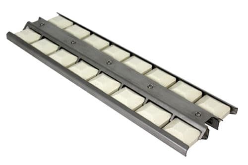 18-1/8" X 5-7/16" Stainless Steel Briquette Tray with Briquettes
