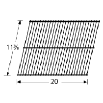11-3/8" X 20" Porcelain Coated Steel Wire Cooking Grid