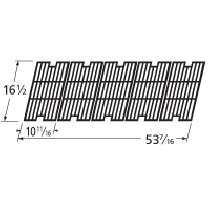 16-1/2" X 53-7/16" Matte Finish Porcelain Coated Cast Iron Cooking Grid