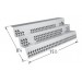 15-1/2" X 8-1/4" Stainless Steel Heat Plate