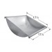 17-1/4" x 17-1/4" Stainless Steel Trough